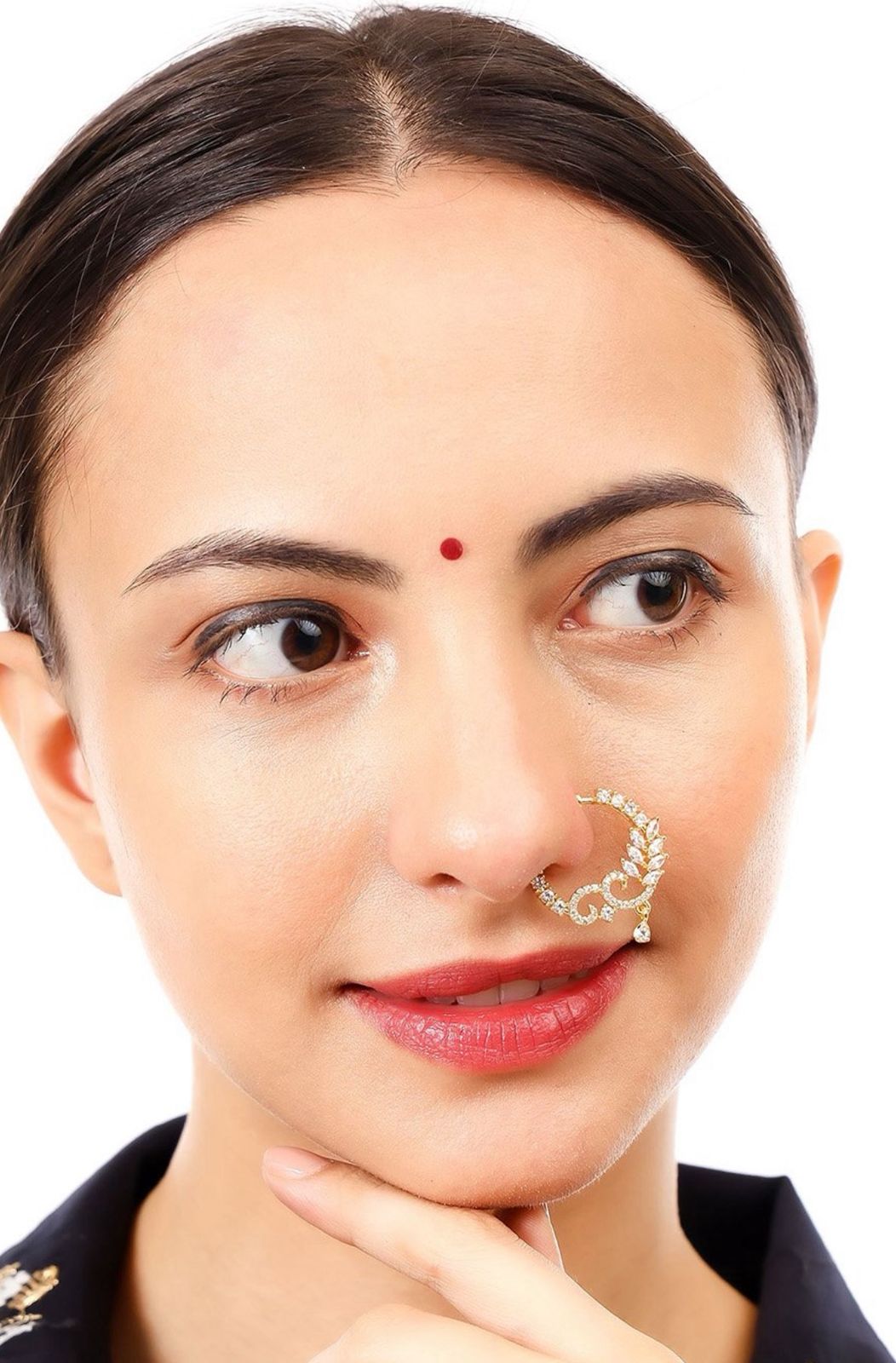 Gold-Plated Cubic Zirconia Septum Nosepin