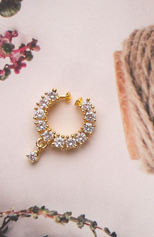 Gold-Plated Cubic Zirconia Septum Nosepin
