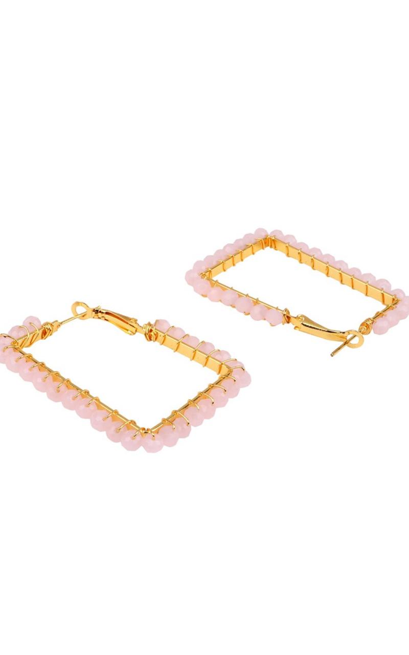Alloy Contemporary Crystals Hoop Earrings
