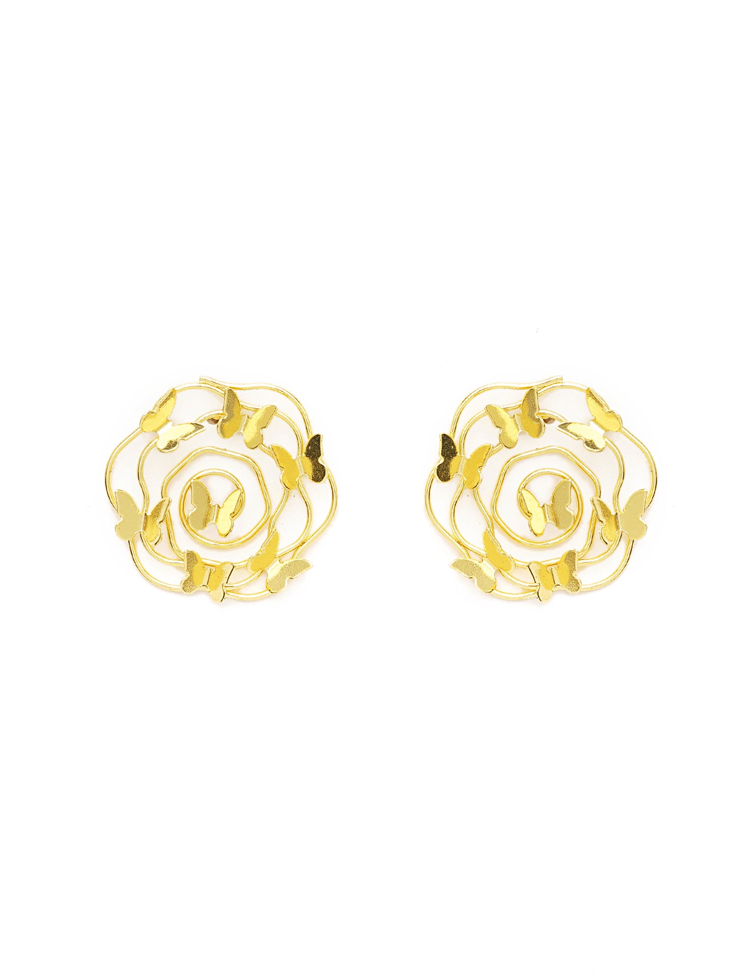 Gold-Plated Contemporary Shaped Studs