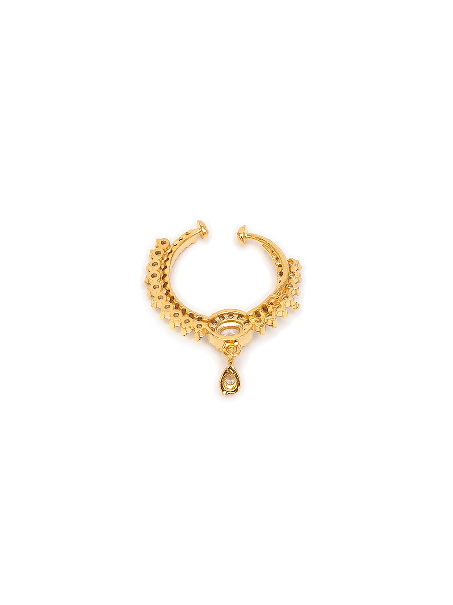Gold-Plated Stone-Studded Septum Nosepin