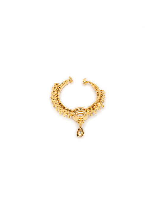 Gold-Plated Stone-Studded Septum Nosepin