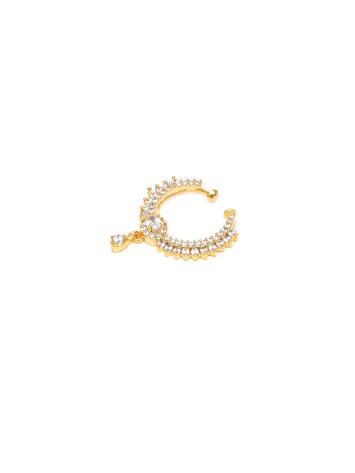 Gold-Plated Stone-Studded Septum Nosepin