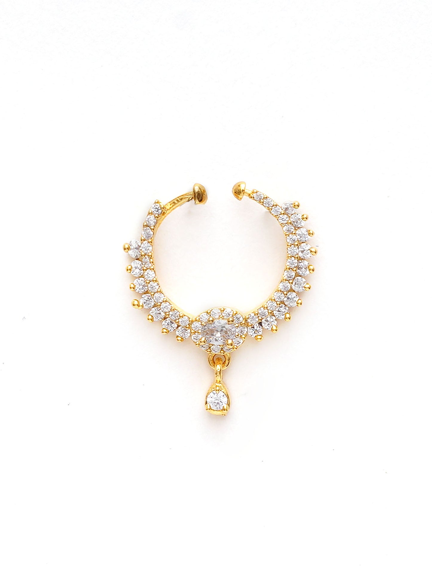 Gold-Plated Stone-Studded Septum Nosepin