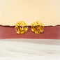 Gold-Plated Contemporary Shaped Studs