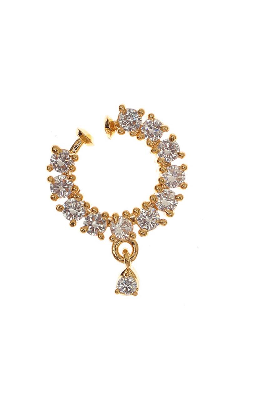 Gold-Plated Cubic Zirconia Septum Nosepin
