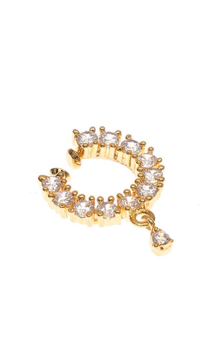 Gold-Plated Cubic Zirconia Septum Nosepin