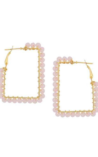 Alloy Contemporary Crystals Hoop Earrings