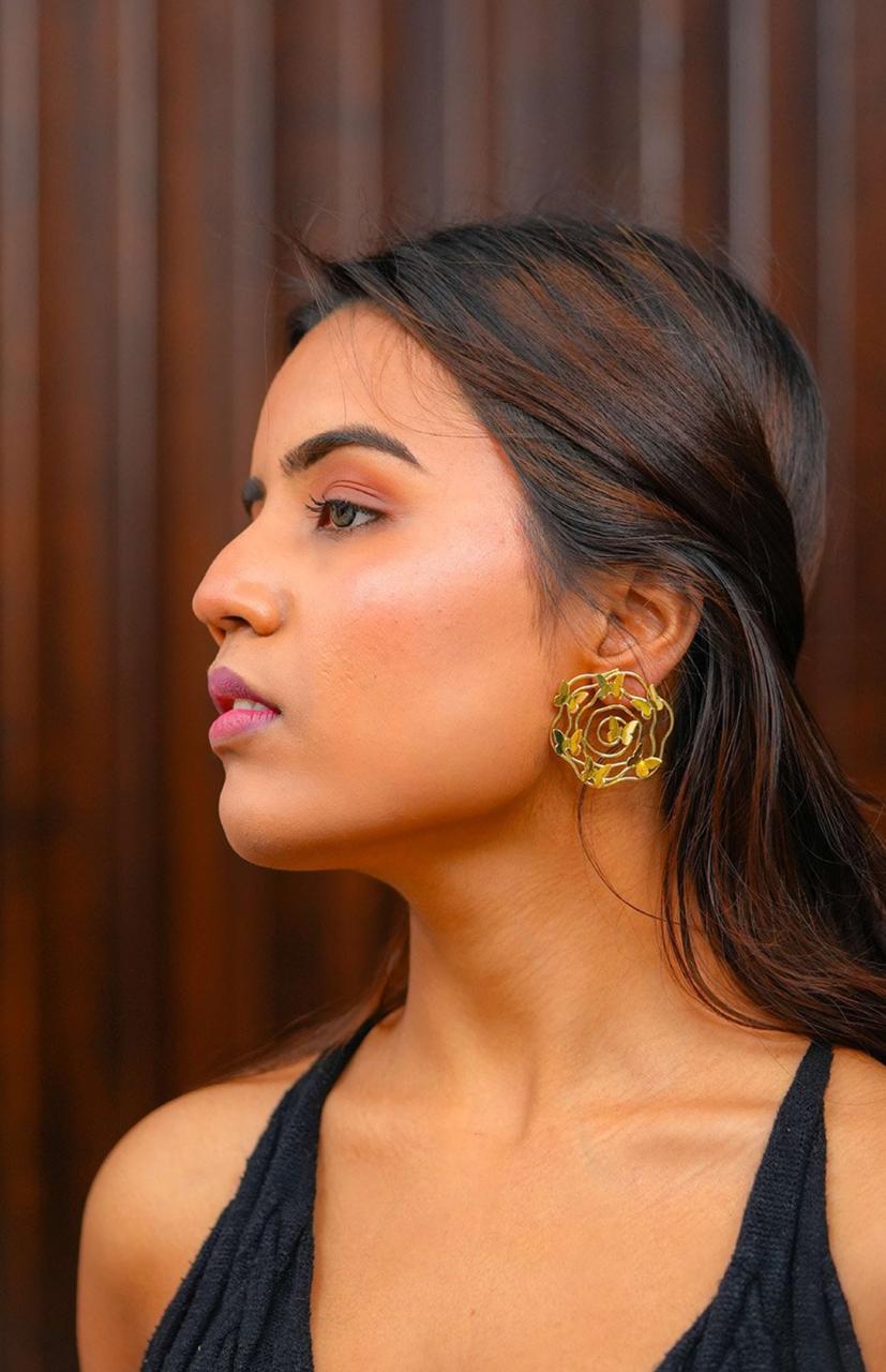 Gold-Plated Contemporary Shaped Studs