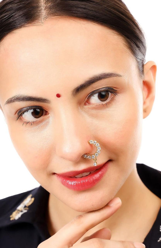 Gold-Plated Cubic Zirconia Septum Nosepin