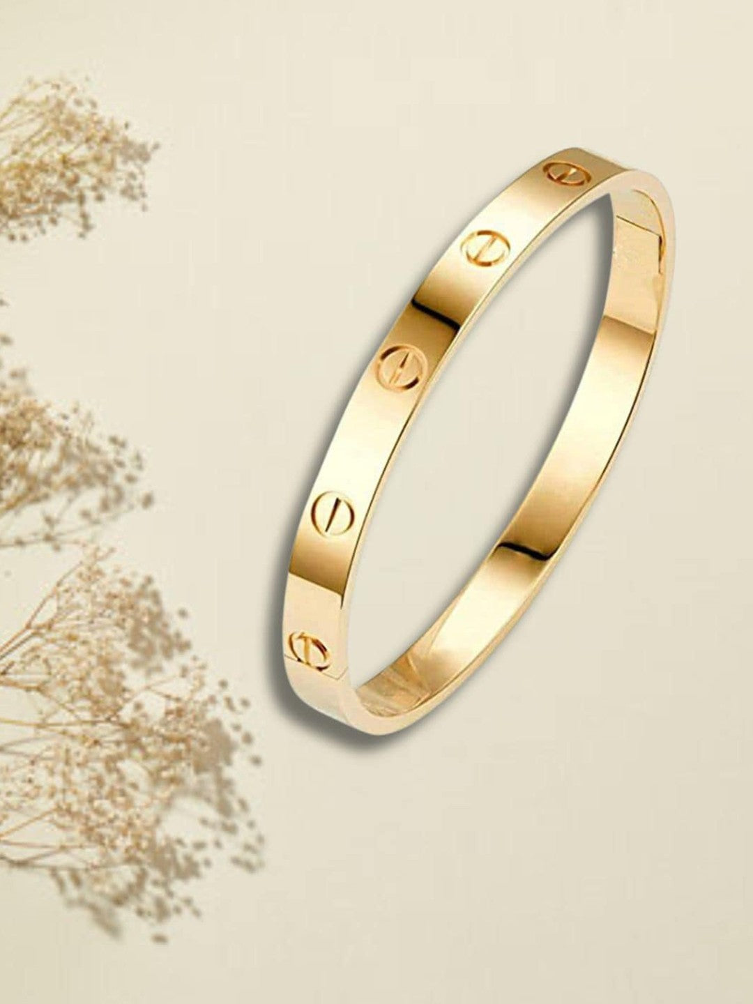 Gold-Plated Kada Bracelet