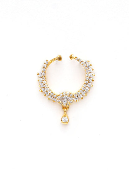 Gold-Plated Stone-Studded Septum Nosepin